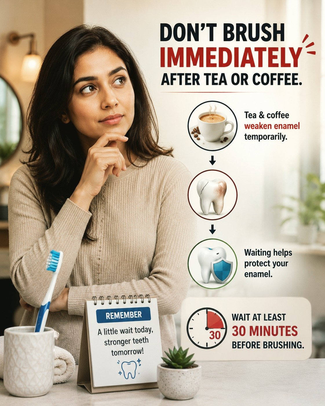 एक स्वस्थ मुस्कान सही आदतों से शुरू होती है! 😁

Brushing Tips
Oral Hygiene Tips
Dental Care Tips
Tooth Brushing Duration
Healthy Teeth Tips
Dentist Advice Lucknow
Proper Brushing Technique
Dental Health Awareness
Singhal Dental Care
Teeth Cleaning Tips
Oral Care Routine
Prevent Tooth Damage
Best Dental Clinic Lucknow
Daily Dental Care
Brushing Habits

#DentalTips #BrushingTips #OralHealth #DentalCare #HealthyTeeth #ToothBrushing #SmileCare #DentalAwareness #OralHygiene #SinghalDentalCare #LucknowDentist #HealthySmile #TeethCare #DentistAdvice #DailyDentalTips #DentalClinic #PreventToothDamage #SmileHealthy #DentalHealth #BrushSmart

📍 Singhal Dental Care, Aliganj, Lucknow
📞 8299015161