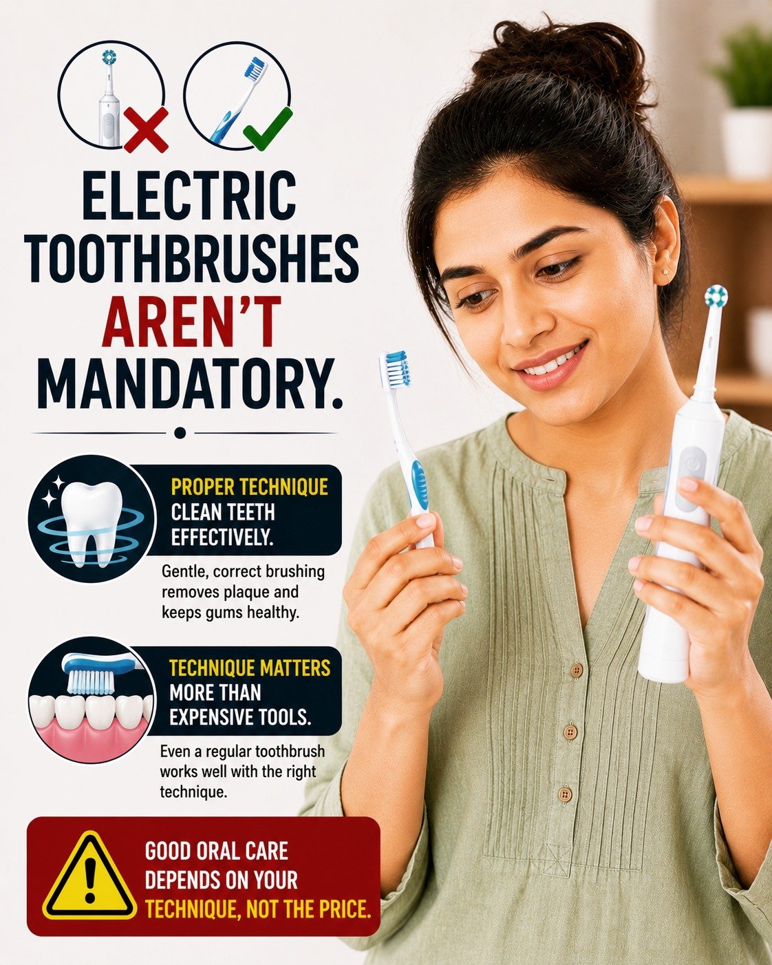 Electric Toothbrush vs Manual Toothbrush: Which is Better for Your Teeth?

Many people believe that electric toothbrushes are essential for healthy teeth, but the truth is that proper brushing technique is far more important. Whether you use a manual or electric toothbrush, cleaning your teeth effectively depends on consistency, correct brushing habits, and regular dental checkups. Learn how to maintain healthy teeth and gums with expert dental care tips from Singhal Dental Care, Aliganj, Lucknow.

📍 Singhal Dental Care
C-26, Sector-C, Alkapuri Tiraha, Aliganj, Lucknow
Opposite Sahu Agency, Near Shiv Medical Store
📞 8299015161

electric toothbrush benefits, manual toothbrush vs electric toothbrush, proper brushing technique, healthy teeth tips, dental care tips, oral hygiene, plaque removal, gum health, best toothbrush for teeth, brushing habits, dental clinic in Lucknow, Singhal Dental Care, preventive dentistry, teeth cleaning tips, oral health awareness, dentist in Aliganj Lucknow

#DentalCare, #OralHealth, #HealthyTeeth, #BrushingTechnique, #ManualToothbrush, #ElectricToothbrush, #DentalTips, #SmileCare, #GumHealth, #TeethCleaning, #PreventiveDentistry, #DentalAwareness, #SinghalDentalCare, #LucknowDentist, #AliganjLucknow, #HealthySmile, #DentalEducation, #OralHygiene, #ToothbrushTips, #SmileBrighter